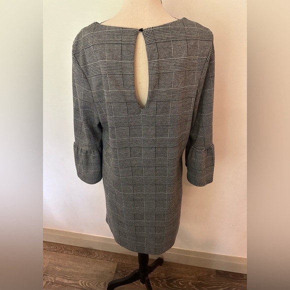 New Look Dress midi plaid houndstooth SZ 12 - Picture 3 of 5